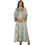 Middle East Muslim Robe Dubai V-neck Dress - EX-STOCK Canada