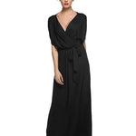 4XL Big Size Dress Elegant Women Long wrap Dresses Summer Dresses - EX-STOCK CANADA