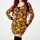 Halloween Printed Round Neck Long Sleeve Plus Size Dress - EX-STOCK Canada