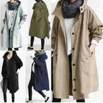 Donne casual in stile con cappuccio con cappuccio con cappuccio con cappuccio a metà lunghezza a maniche lunghe
