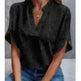 Summer Short-sleeved Chiffon Shirt New V-neck blouse Women's Casual Versatile Clothing Evening Tops for Women - EX-STOCK CANADA