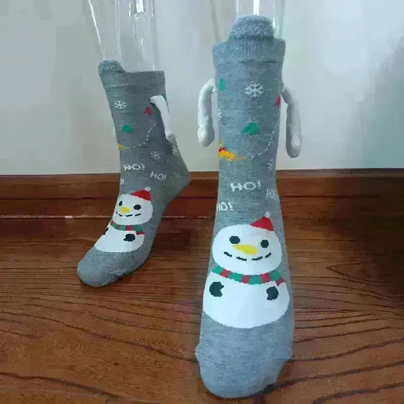 Christmas Stockings Autumn Winter Cotton Magnet Lodestone Hand Tube Socks - EX-STOCK CANADA