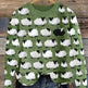 Printed Round Neck Christmas Deer Couples Sweater - EX-STOCK Canada