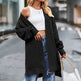 Solid color Loose Cashmere Long Cardigan sweater Jacket for women - EX-STOCK Canada