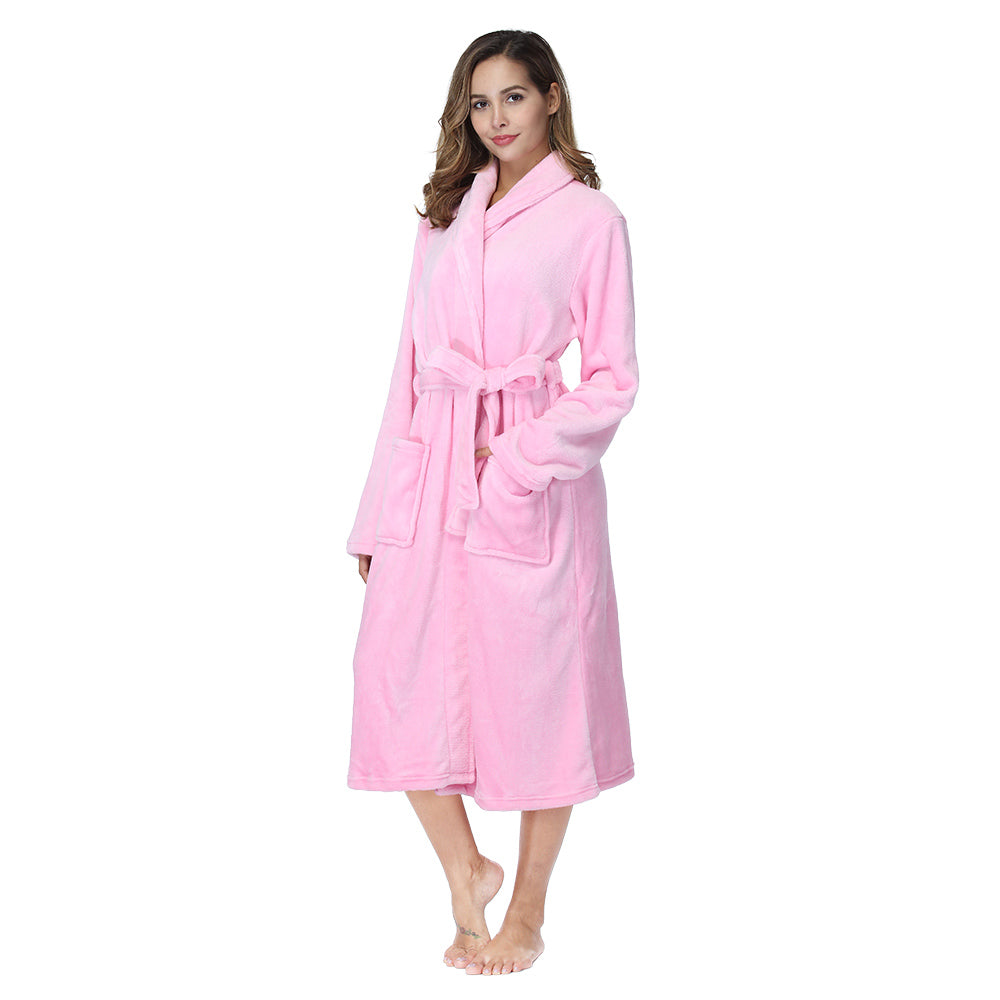 Peignoir pour femmes RONGTAI, robe longue en molleton chaud et doux, chemise de nuit en molleton pour damesEX-STOCK Canada 