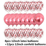 Sequined Latex Balloons for Birthday & Wedding Decorations – 12 Inch Colorful Party Balloons