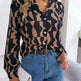Commuting Elegant Contrast Color Striped Suit Collar Long Sleeve Shirt Formal Top for Women Office Wear Top - EX-STOCK CANADA