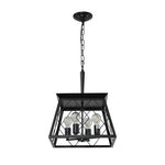 4 Lights Farmhouse Chandelier For Dining Room Black - EX-STOCK CANADA