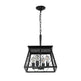 4 Lights Farmhouse Chandelier For Dining Room Black - EX-STOCK CANADA