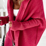 Oversized Head cover Knitted Long Kimono Cashmere Cardigan for Women - EX-STOCK Canada