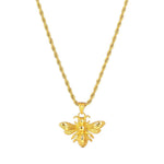 Titanium Steel Bee Necklace Stainless Steel gold - EX-STOCK Canada