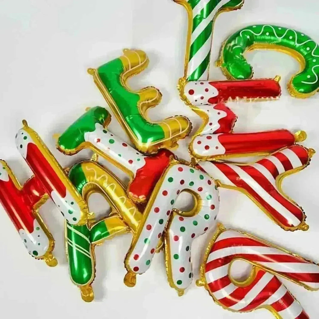 14 Pieces Of 16 Inch Candy Colored Christmas Banner Christma - EX-STOCK CANADA