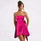 Women's Mini Tube Dress With Big Bow Summer Fashion Tube Top Short Skater Dress. - EX-STOCK CANADA