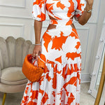 Off Shoulder Summer Maxi Dress Hollow out Cute Flowy dress - EX-STOCK Canada