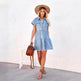 Casual Fashion Denim Short Sleeve loose mini Dress - EX-STOCK Canada