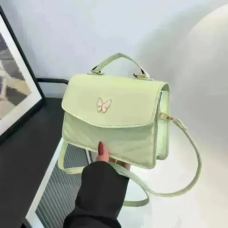 Ladies Leather Square Shaped Flap Quilted Crossbody bag for women - EX-STOCK CANADA