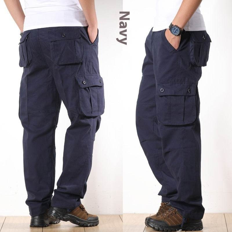Multi-pocket Men's Casual Loose Labor Protection Cargo Pants - EX-STOCK Canada