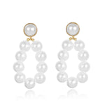 Women's Personality Geometric Pearl Simple Beaded All-match Stud Earrings - EX-STOCK Canada