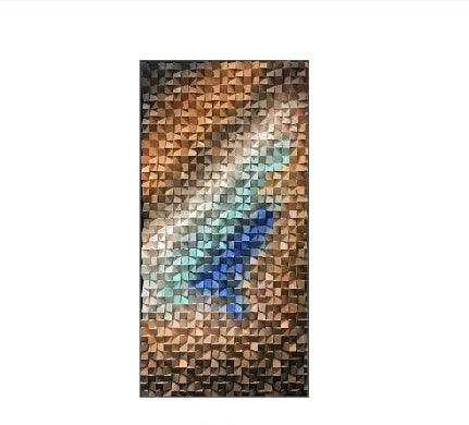 Peinture en bois tridimensionnelle Art mural mosaïque fait à la main 