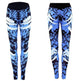 Dark Blue Printed Tight Gym Leggings - EX-STOCK Canada