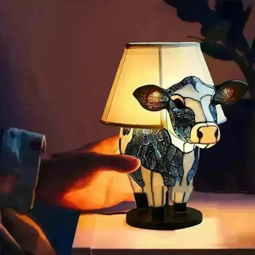 Beautiful Cow Table Lamp Bedside Table Lamp With USB Bedside Lamp For Living Room Bedroom Dormitory Bra Ornament - EX-STOCK CANADA