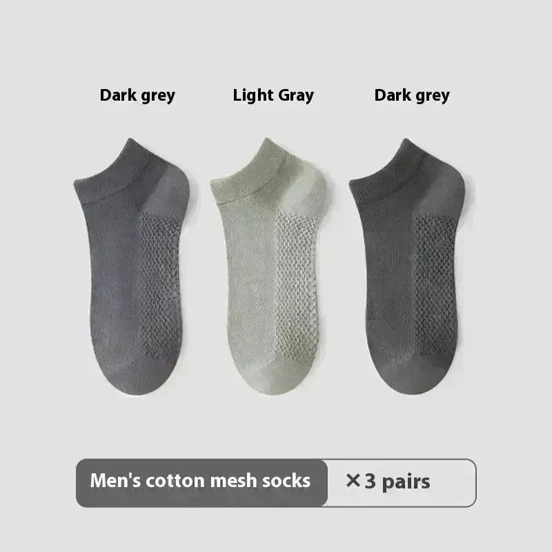Cotton Anti-Pilling Ankle socks absorbing Invisible Tight Mesh Boat Socks - EX-STOCK CANADA