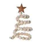 Creative Wooden  DIY Twine Wooden Bead Christmas Tree decorations Ornaments - EX-STOCK CANADA