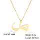 Collier pendentif en acier inoxydable avec lettre arabe découpée - EX-STOCK Canada