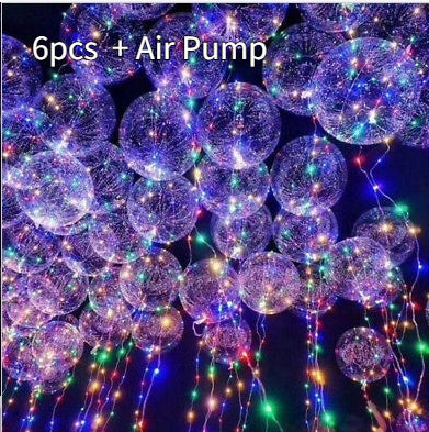 LED Glowing Balloon Party Decoration – 20" TPU Glow Balloons with Color Light Options