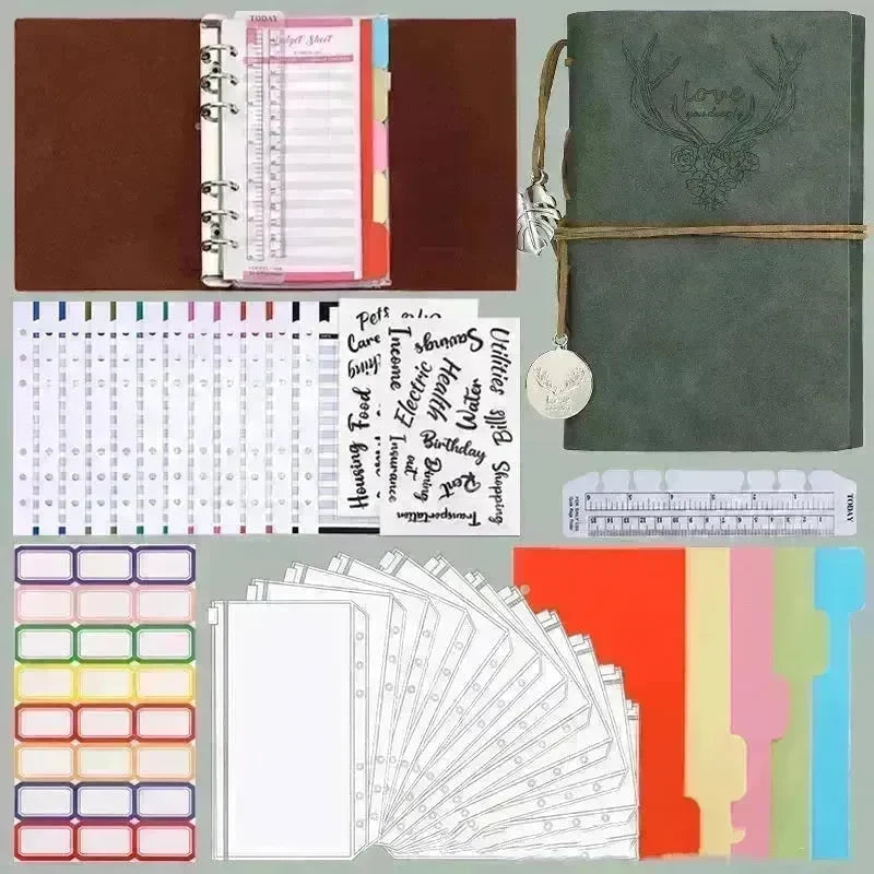 Notebook A6 Leather Loose-leaf Tally Book Note Pad  Memo Note Book - EX-STOCK CANADA