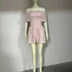 European And American Women Style Beach Holiday Party Cocktail Off Shoulder Mini Skater Dress for Ladies - EX-STOCK CANADA