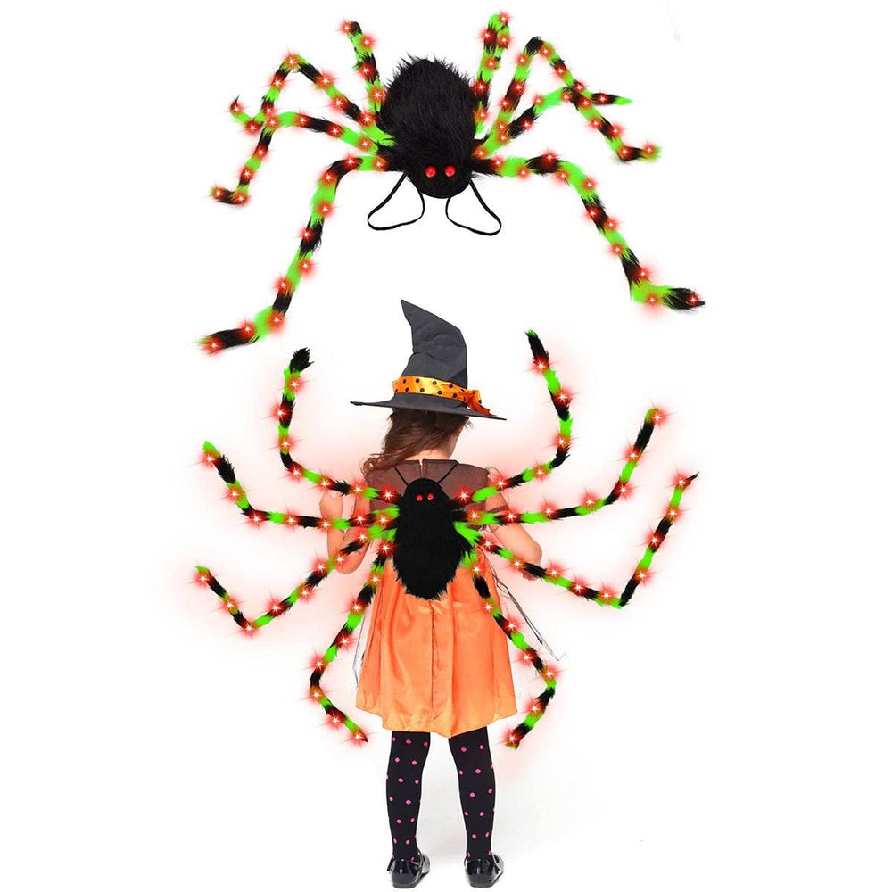 Halloween Spider Backpack Nine LED Modes Plush Sugar Bag - EX-STOCK Canada