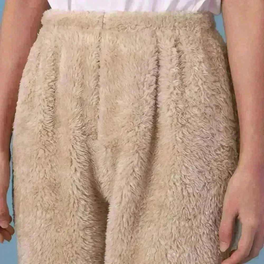 Women Coral Fleece Socks Leggings Winter Warm Sleepwear Ankles Knees Guard Women Home Pants Thick Pajamas Pant - EX-STOCK CANADA