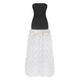 Black And White Tube Top Three-dimensional Flower Pettiskirt Dinner Dress EX-STOCK Canada 