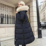 Women's Mid Length Fur Hoodie Winter Jacket Coat - EX-STOCK CANADA