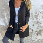 Fall Casual Single Breasted Hooded Cashmere Cardigan Jacket for women - EX-STOCK Canada