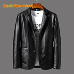 Leather Men's Autumn And Winter Jacket Thin Lapel - EX-STOCK Canada