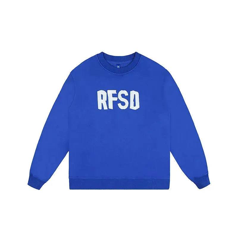 Fleece-lined Loose Street Drop-shoulder Printed Round Neck Sweatshirt Unisex - EX-STOCK Canada