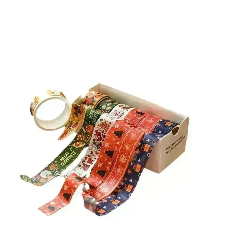 Creative Christmas Gift And Paper Adhesive Tape Journal Tape Christmas Decoration Material Cute Christmas Tape - EX-STOCK CANADA