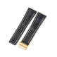22mm 24mm Black Brown Blue Bamboo Grain Cowhide Watch Strap - EX-STOCK Canada