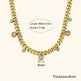 Round Zircon Pendant Cuban Link Chain Necklace - EX-STOCK CANADA