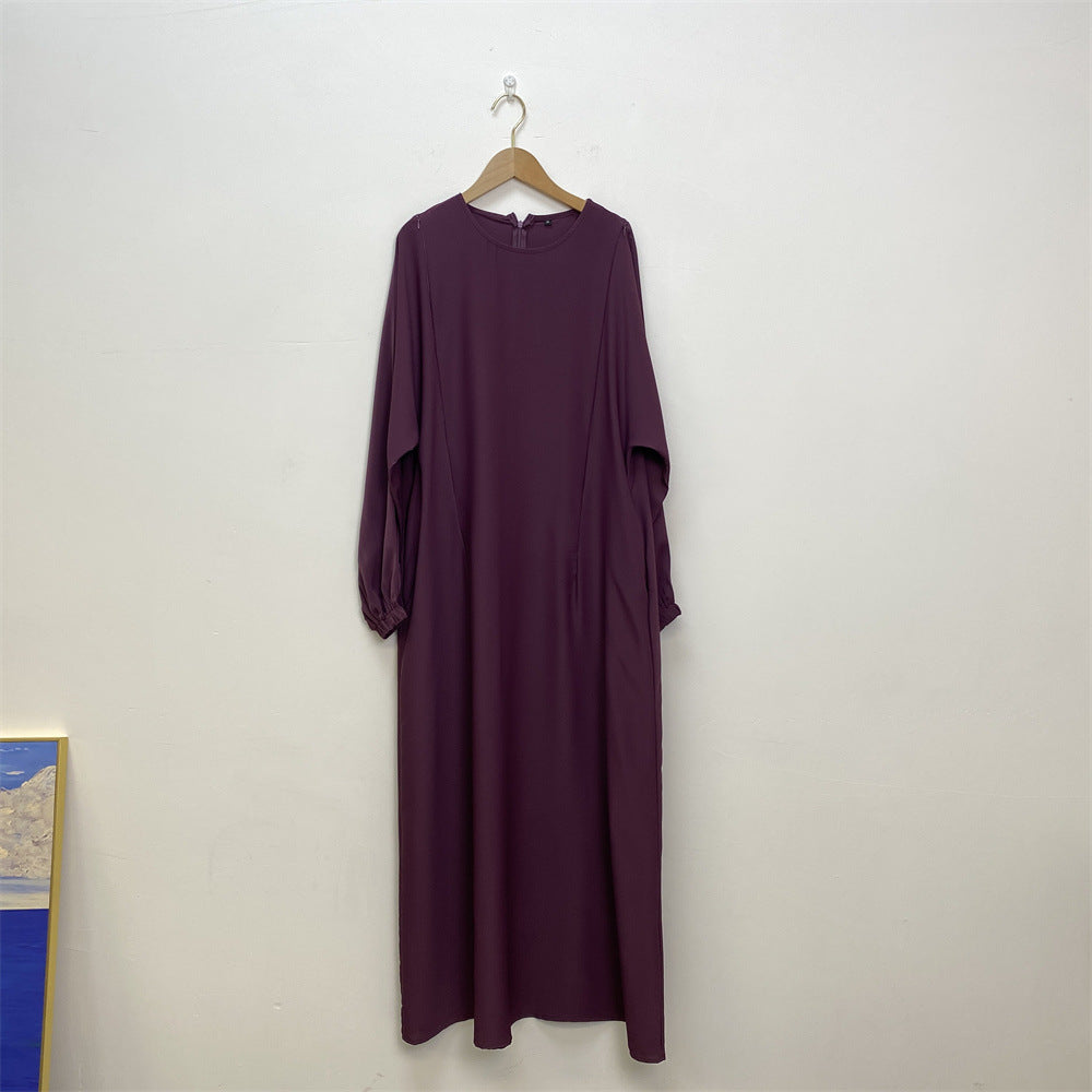 Fashion Nursing Clothes Muslim Long Sleeve Slim Fit Dress - EX-STOCK Canada
