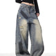 Splash Ink Ripped Machete Baggy Jeans Pant For Women Loose-fitting Wide-leg Trousers - EX-STOCK Canada