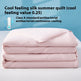 Pure Color Cool Silk Summer Blanket Airable Cover Single Double Summer Ice Cream Ice Silk Summer Quilt Machine Washable Thin Duvet EX-STOCK Canada 
