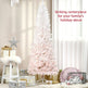 6ft Pencil Artificial Christmas Tree With Pine Realistic Branches, Auto Open, Pink And White EX-STOCK Canada 