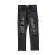 Punk Beggar Ripped Denim Straight-leg Trousers Men Jeans - EX-STOCK CANADA