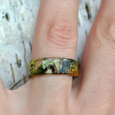 Time Resin Faceted Handmade Personality Ring - EX-STOCK CANADA