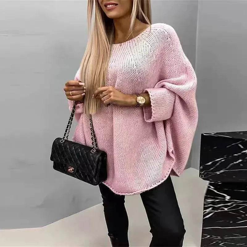 Oversized Fashion Knitted Fleece Pullover Sweater tops for Fall Winter - EX-STOCK Canada