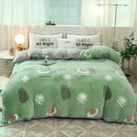 Plush Thick Snowflake Duvet Cover Single Piece Flannel EX-STOCK Canada 
