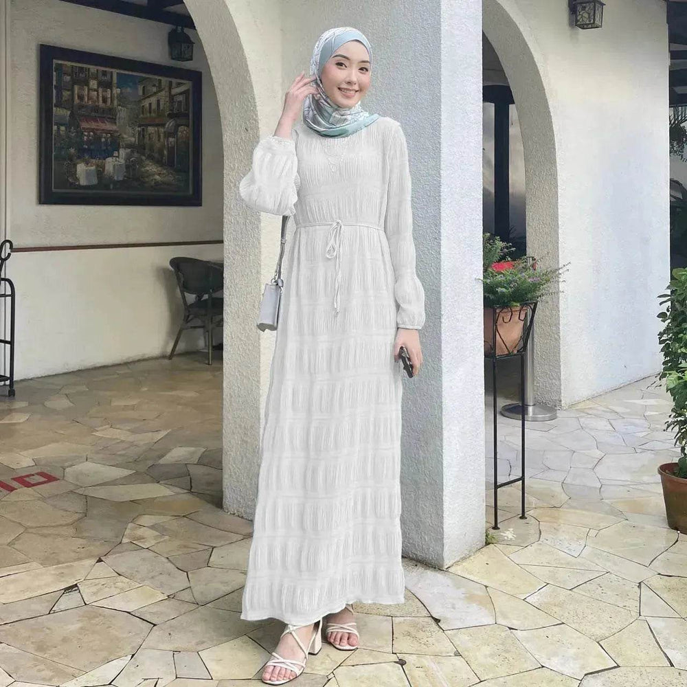 Women's Middle East Fashion Sweet Chiffon Dress Dubai Abaya dress Casual Abaya dress - EX-STOCK Canada